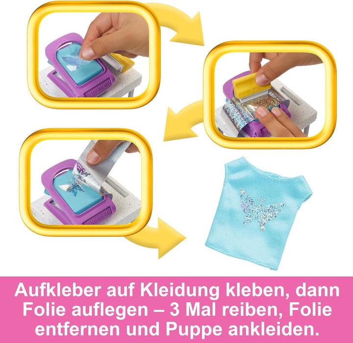 BARBIE Mode-Boutique Spielset - Foliendesigns für Barbie-Puppe, über 150 originelle Looks, inklusive