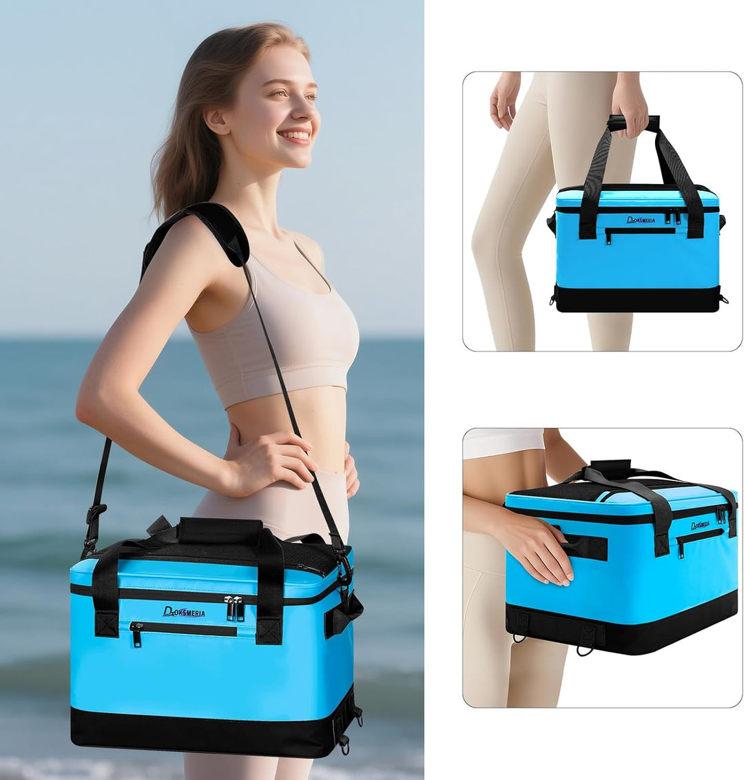 Paddle Board Cooler Wasserdicht, Super Capacity SUP Paddleboard Deck Cooler mit Schultergurt & 6 ela
