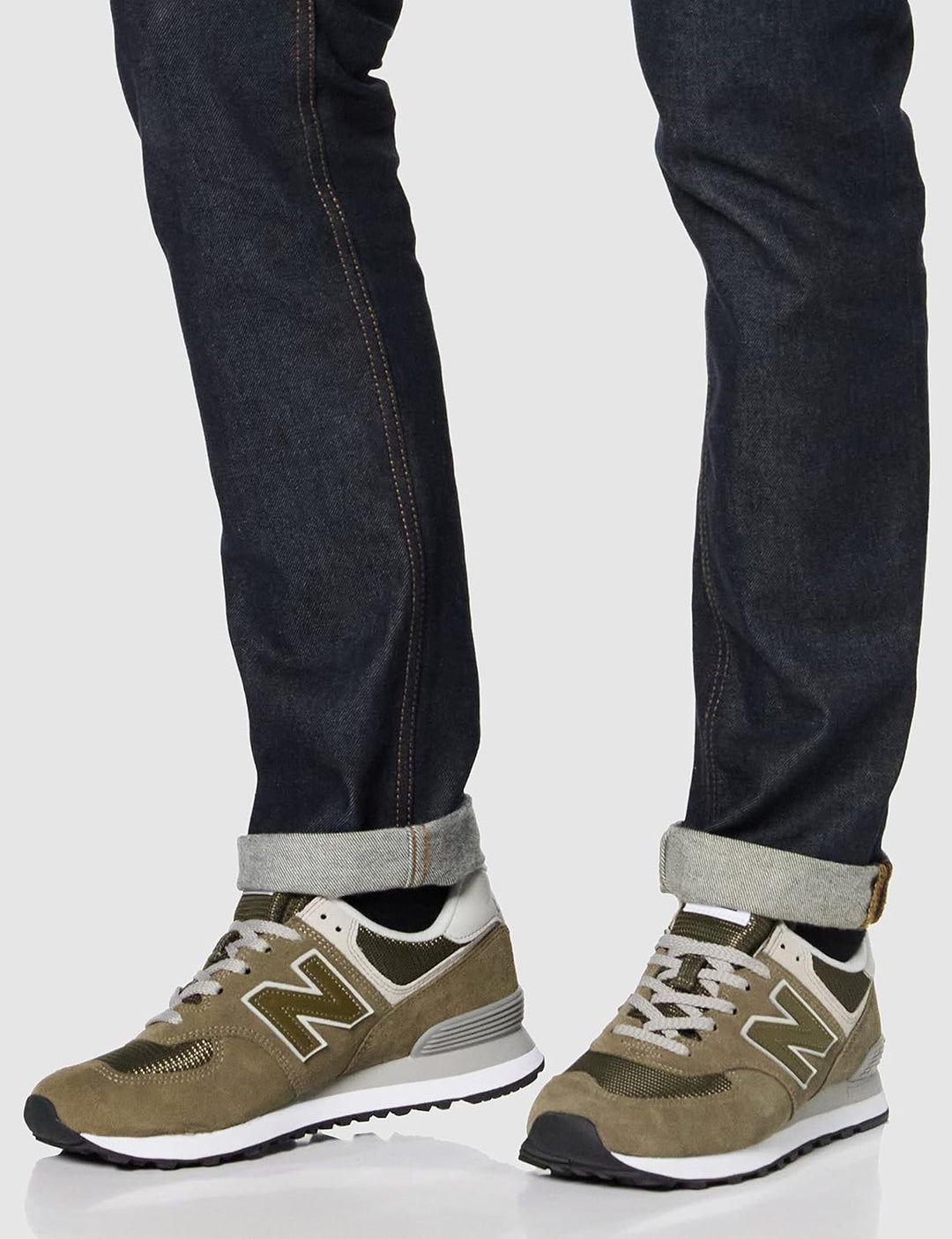 New Balance Men's 574 V2 Evergreen Sneaker 36 EU Olive Night, 36 EU Olive Night
