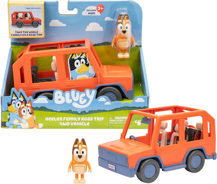 BlueY Heeler-Familienwagen; Ausflug mit Familie Heeler; enthält bewegliche Chilli-Figur; mit offenem
