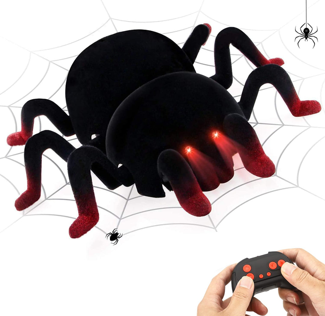 RC Spinne Ferngesteuert - Klettert an Wänden & Decken Wiederaufladbar mit LED-Augen - Roboter-Spinne
