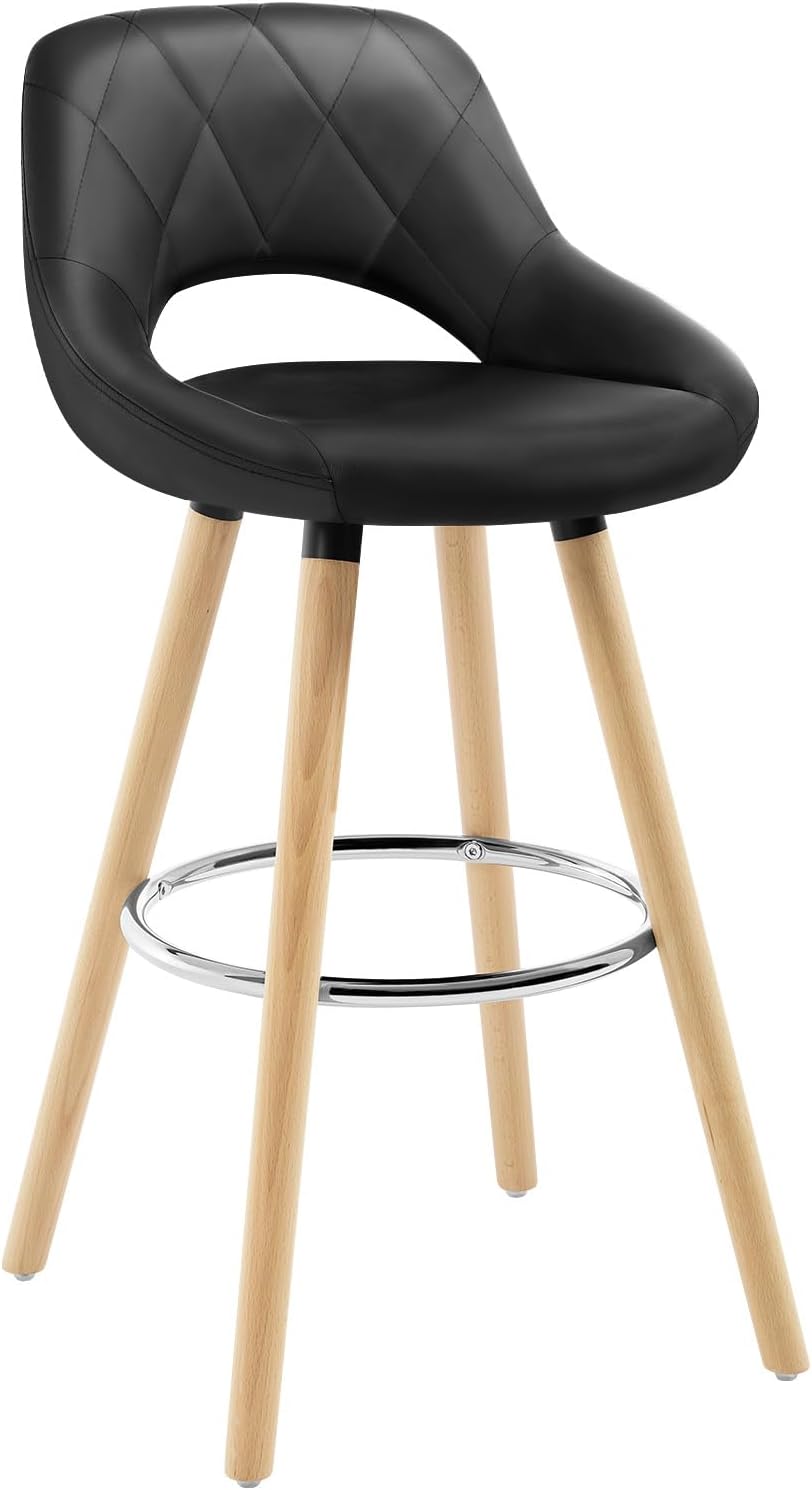 WOLTU Barhocker 2er Set, Barstuhl Küchenhocker Thekenhocker, Hocker mit Rückenlehne Fussstütze, aus