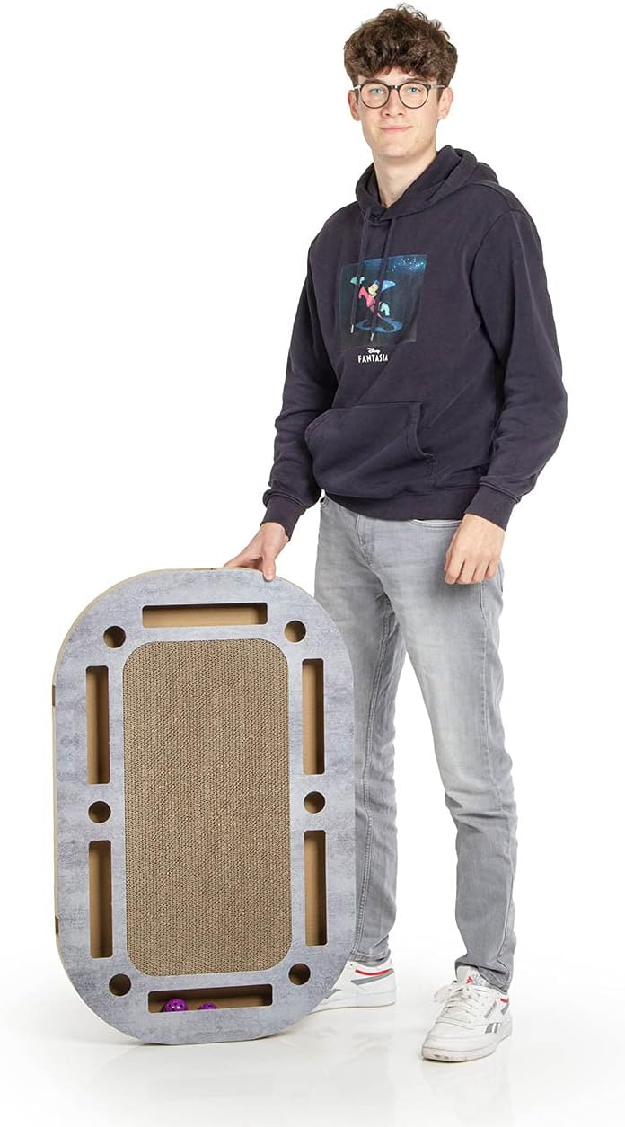 CanadianCat Company | XXL Katzenspielplatz ca. 85 x 54 x 5,8 cm mit integrierter Kratzpappe Katzensp