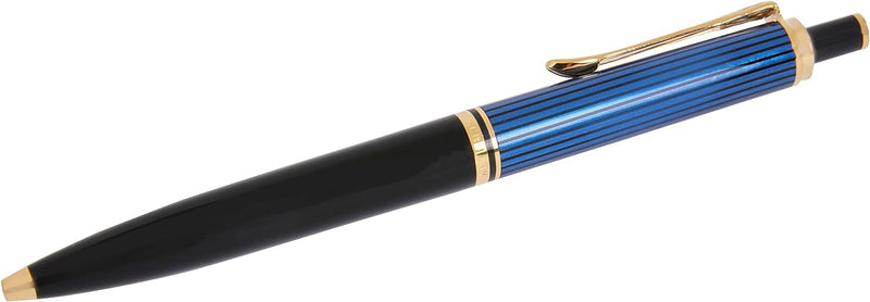 Ausziehbarer Pelikan-K400-Premium-Kugelschreiber, schwarz/blau schwarz / blau, schwarz / blau