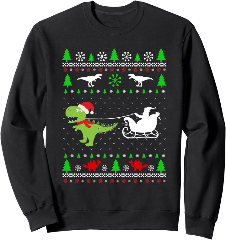 Dinosaur Ugly Christmas Sweater Christmas Dinosaur Trex Dino Sweatshirt