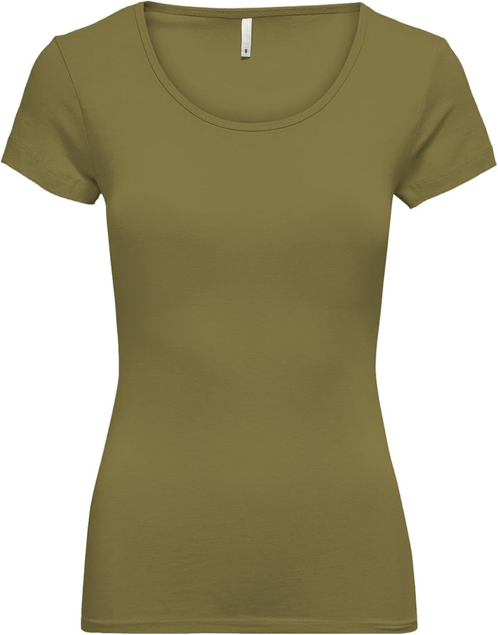 ONLY 3er Pack Damen T-Shirt schwarz oder weiss Kurzarm lang Basic Sommer T-Shirts XS S M L XL 152091
