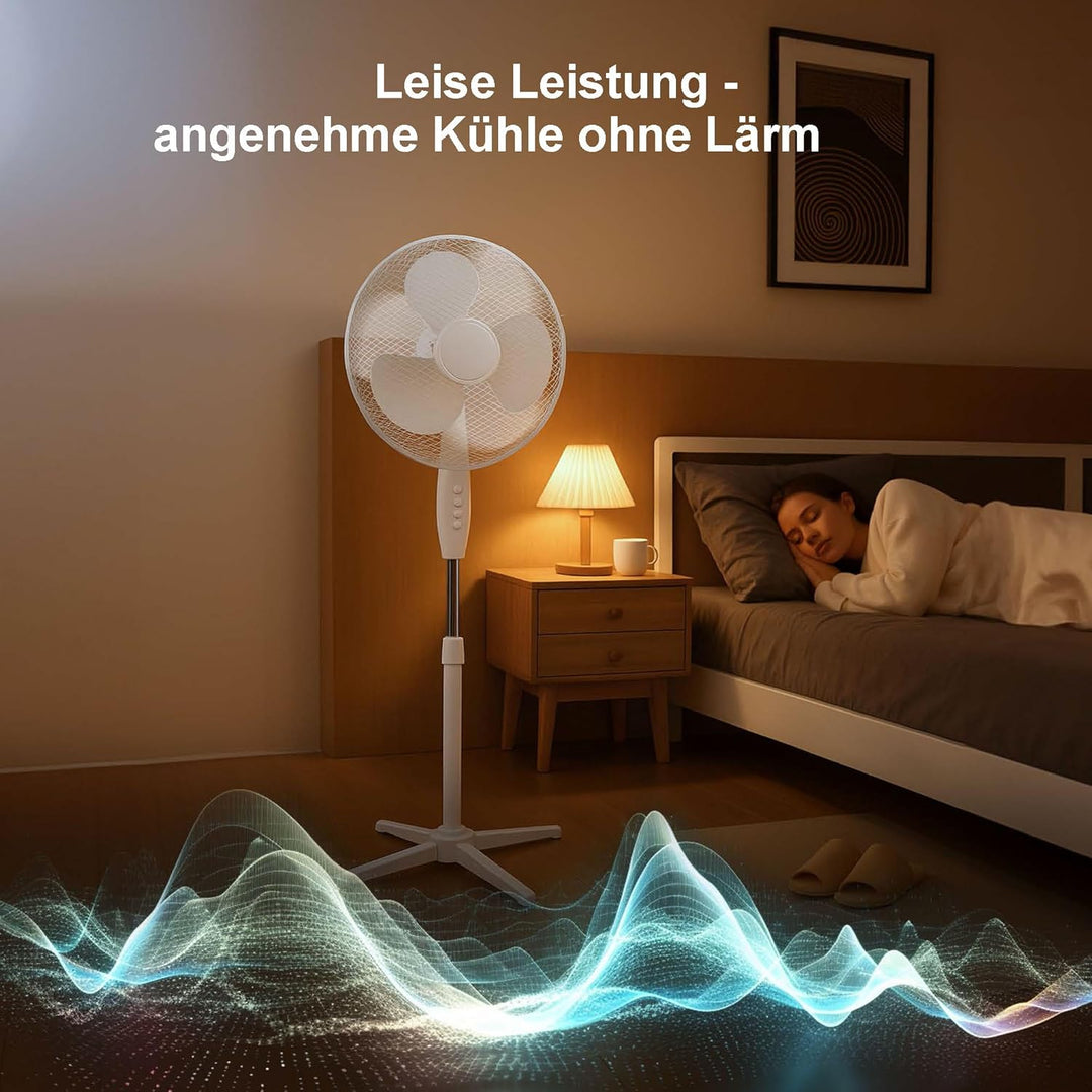 EXTRALINK Standventilator, Ventilator mit 3 Geschwindigkeitsstufen Durchmesser 40 cm Höhenverstellba