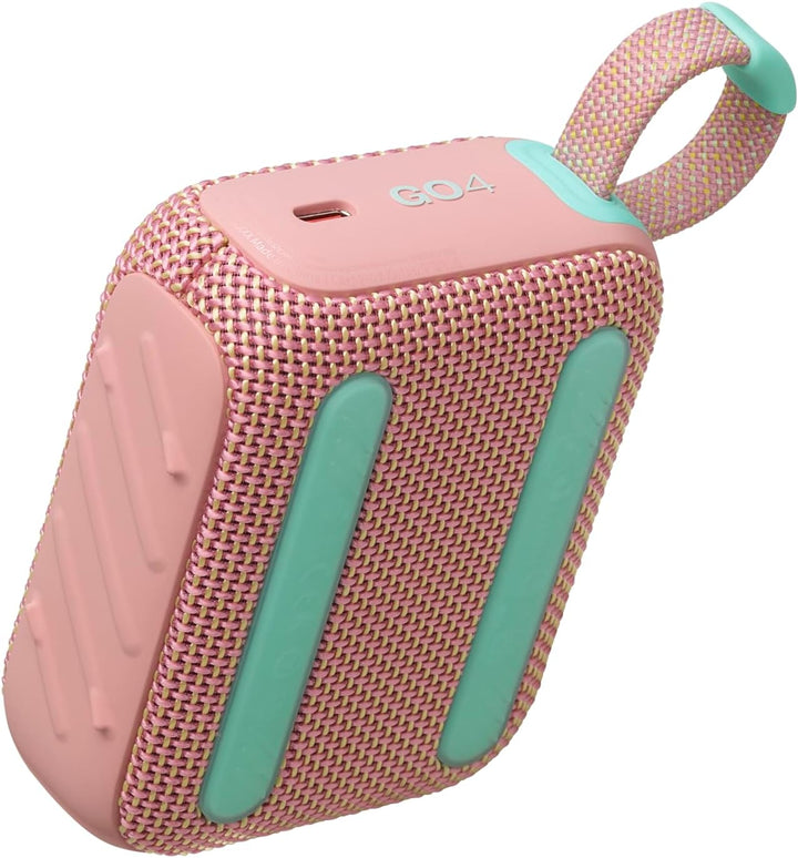 JBL Go 4 in Pink – Tragbare Bluetooth-Lautsprecher-Box mit JBL Pro Sound, tiefem Bass und Playtime-B