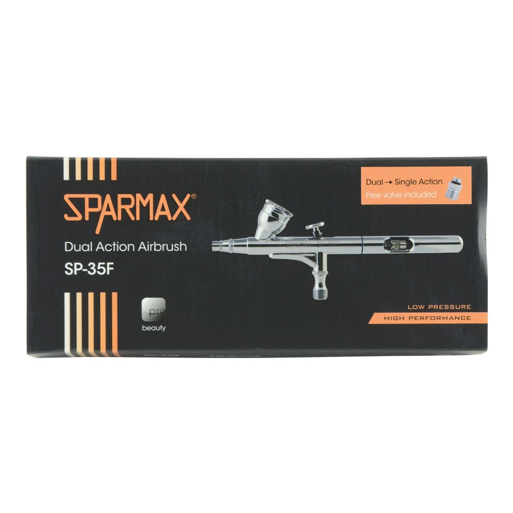 SPARMAX SP35F Dual Action Schwerkraft-Airbrush – Silber, 0,35 mm