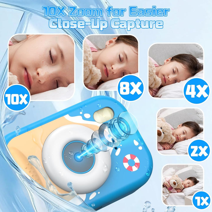 wasserdichte Kamera für Kinder, 48MP 1080P Kinderkamera Digitalkamera Unterwasser Kamera Kinder mit
