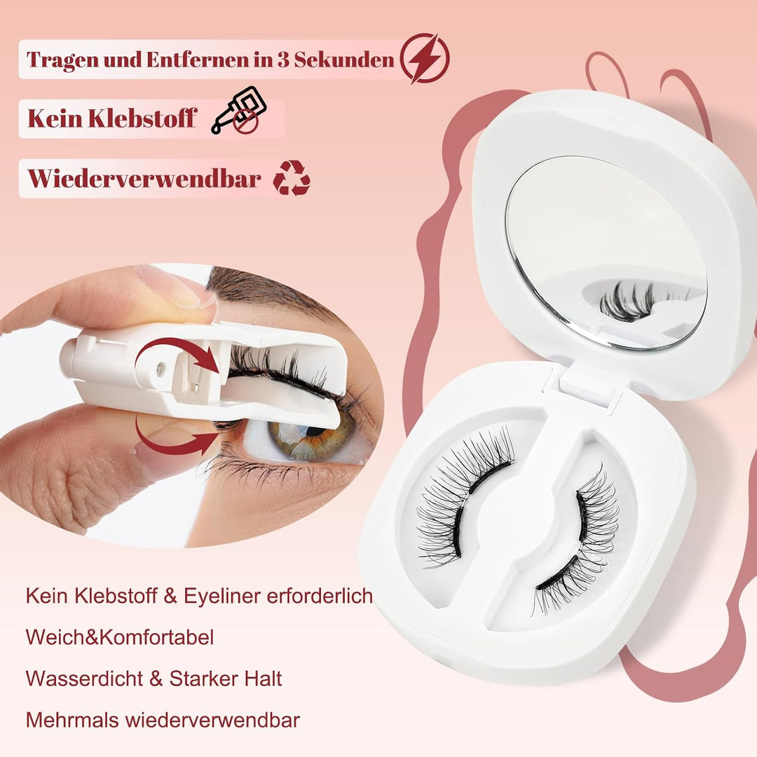 Higu clace Magnetische Wimpern,Magnet Wimpern Ohne Eyeliner,Magnetische Wimpern mit Applikator,Wimpe