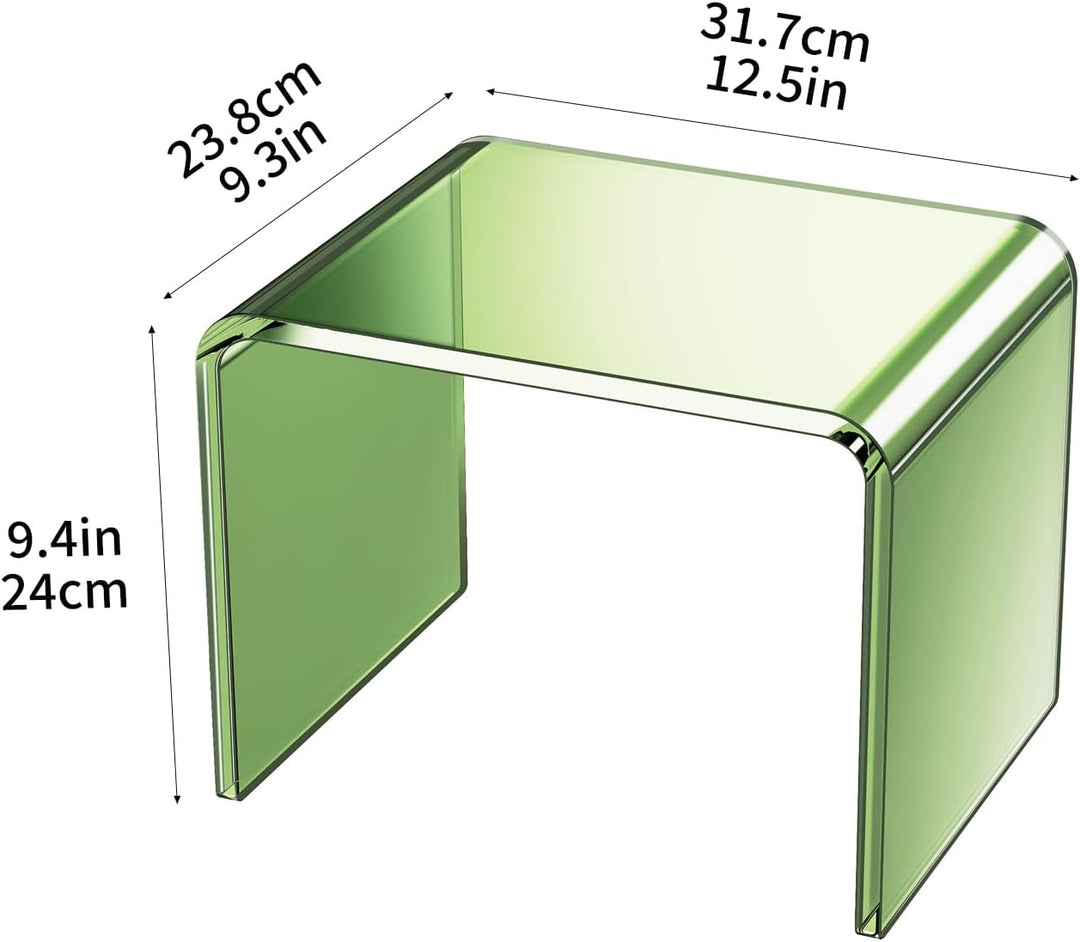 Acryl-Tritthocker, Kleiner transparenter Fusshocker für Badezimmer, Schlafzimmer, Küche, belastbar b