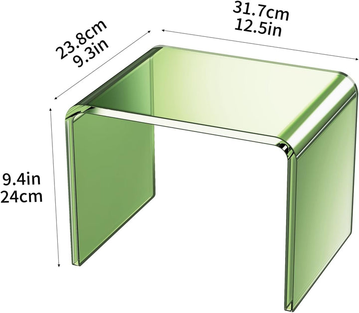 Acryl-Tritthocker, Kleiner transparenter Fusshocker für Badezimmer, Schlafzimmer, Küche, belastbar b