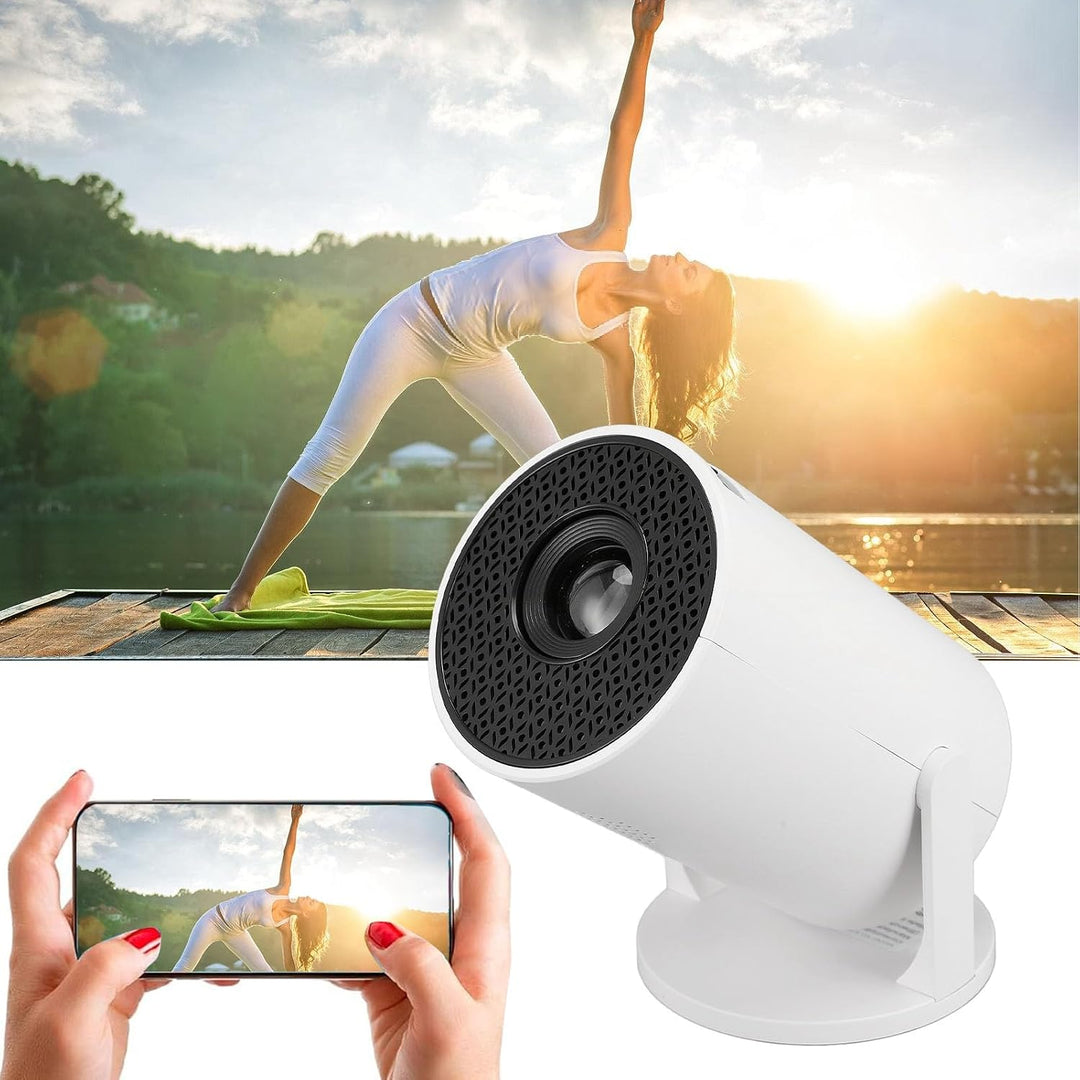 Small-Projektor, 1080P Full HD 8000LM Tragbarer Filmprojektor, 270° Verstellbarer Smart-Home-Projekt