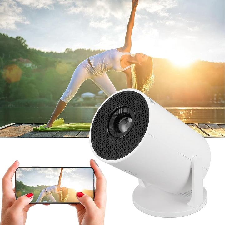 Small-Projektor, 1080P Full HD 8000LM Tragbarer Filmprojektor, 270° Verstellbarer Smart-Home-Projekt