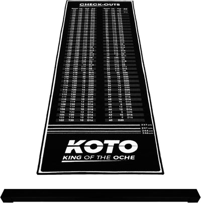 KOTO - Oche Carpet Checkout 285 x 80 cm Dartmatte, Professionelle Dartmatte zum Schutz des Bodens un