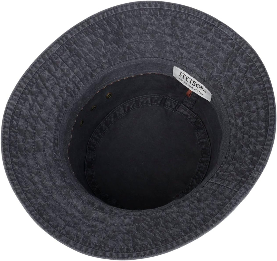 Stetson Reston Freizeithut Damen/Herren (Kophöhe ca. 9cm) - Schlapphut aus Bio-Baumwolle Packable -