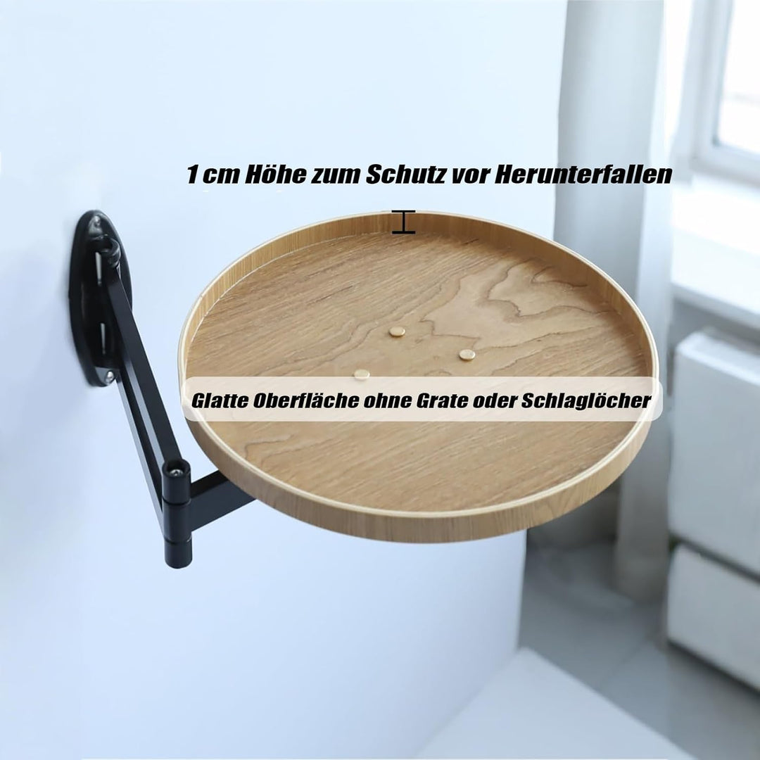Rund Klapptisch Wand Kleine Wandtisch 11.8 in Runder Tisch zur Wandmontage Ausziehbar Klapptisch Pla