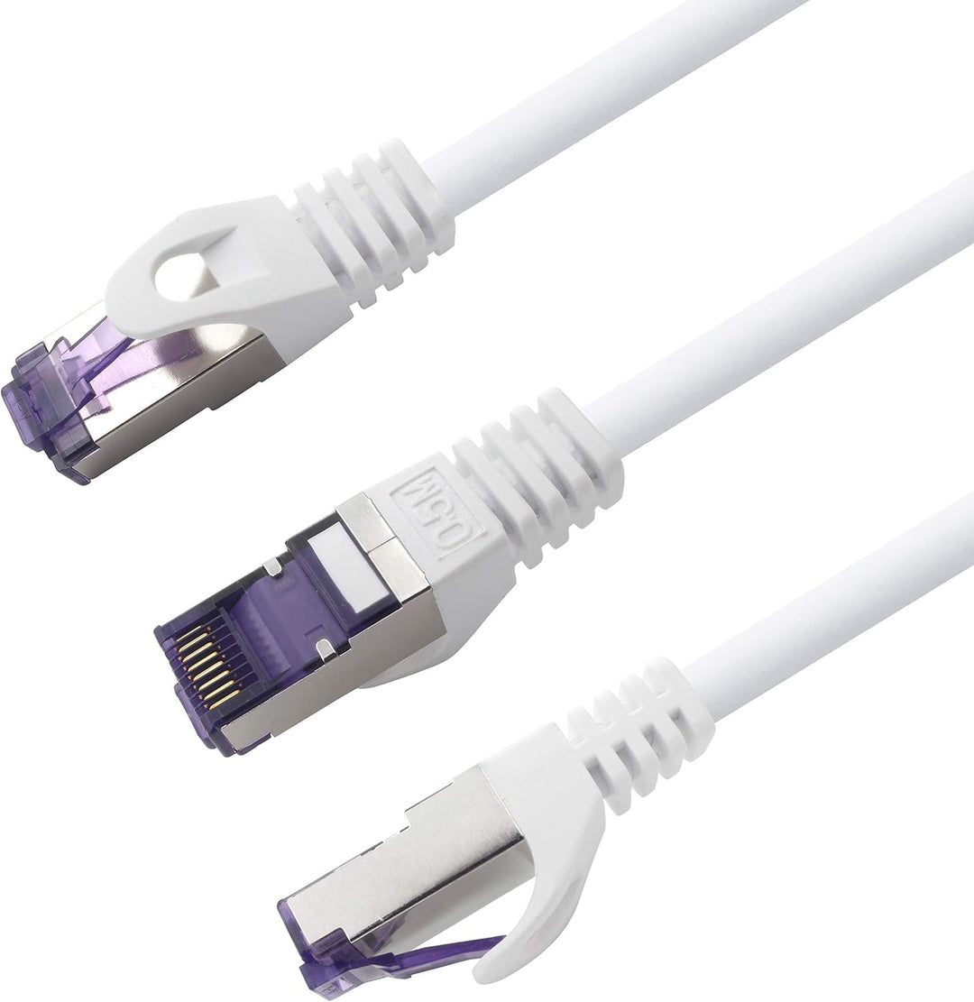 Cat.7 Netzwerkkabel Set 5m - 10-Farben - 10 Stück - Cat7 Patchkabel (SFTP PIMF LSZH) Rohkabel 10 Gb/