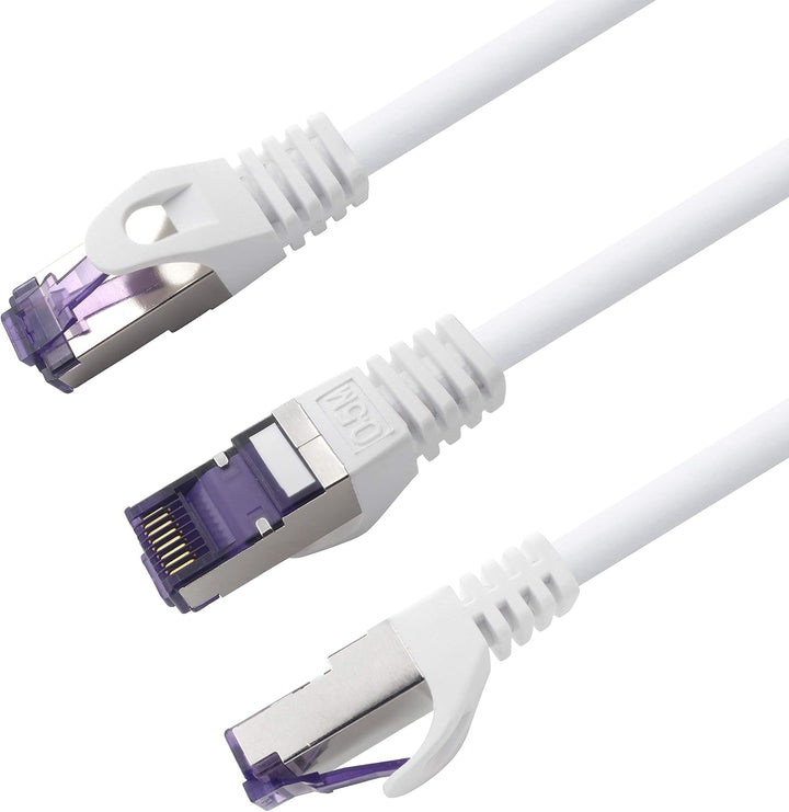 Cat.7 Netzwerkkabel Set 5m - 10-Farben - 10 Stück - Cat7 Patchkabel (SFTP PIMF LSZH) Rohkabel 10 Gb/