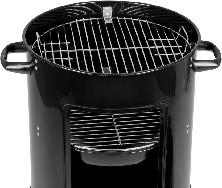 BBQ-Toro Räuchertonne Oak Ø 47 cm | Grilltonne, Räucherofen Holz, Smokertonne, 4in1 Grillfass, Räuch