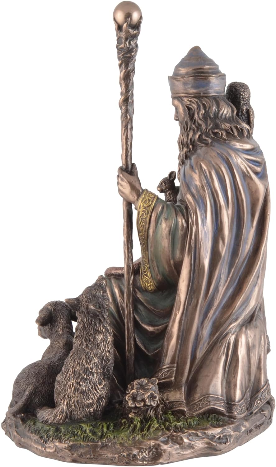 Veles, slavischer Gott der Erde, aus Kunststein angefertigt, von Hand bronziert und coloriert, Veron