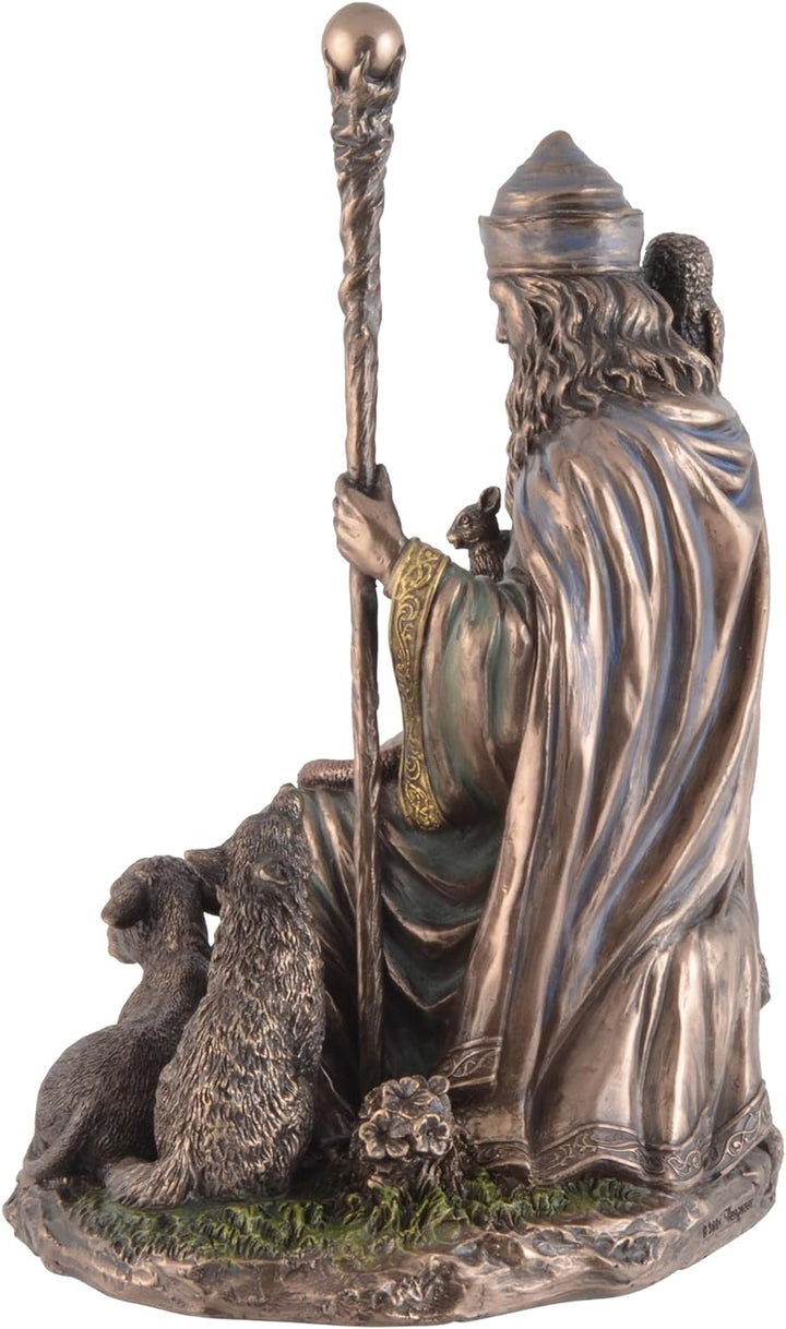 Veles, slavischer Gott der Erde, aus Kunststein angefertigt, von Hand bronziert und coloriert, Veron