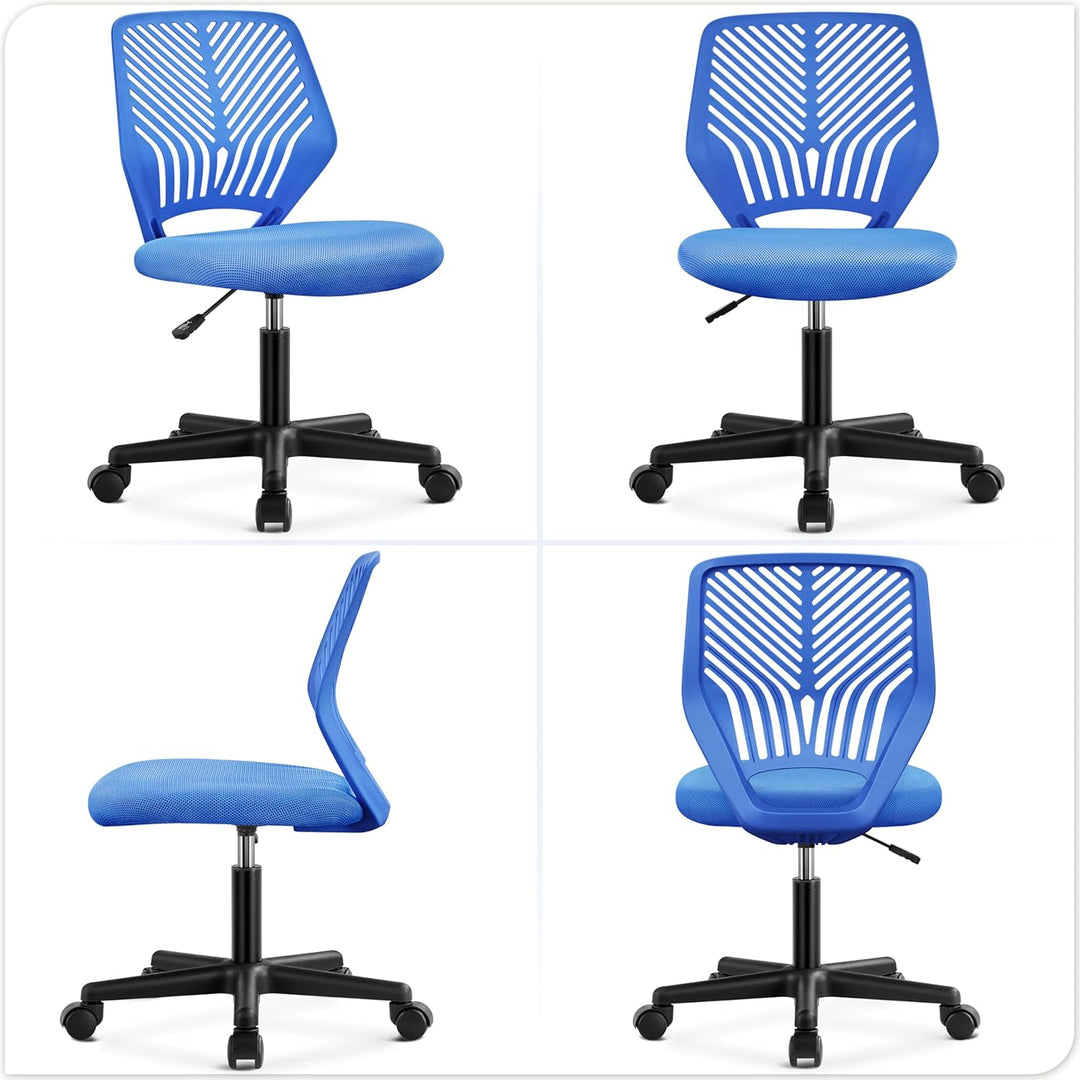 Yaheetech Bürostuhl Ergonomisch Schreibtischstuhl ohne Armlehnen Drehstuhl mit Rücklehne Arbeitsstuh
