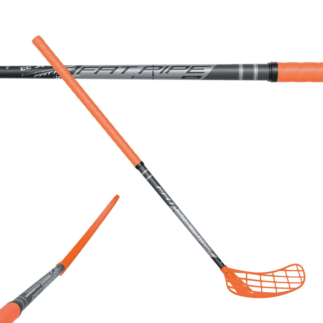 Fat Pipe | Floorball Unihockey Schläger Rock 33 Unihand mit gerader Schaufel | Markenqualität aus Fi