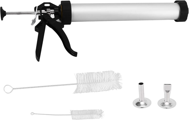 Jerky Gun, 15 Zoll Beef Stick Maker, Leicht zu Reinigendes Jerky Gun Kit, mit Runder Flacher Düse, f