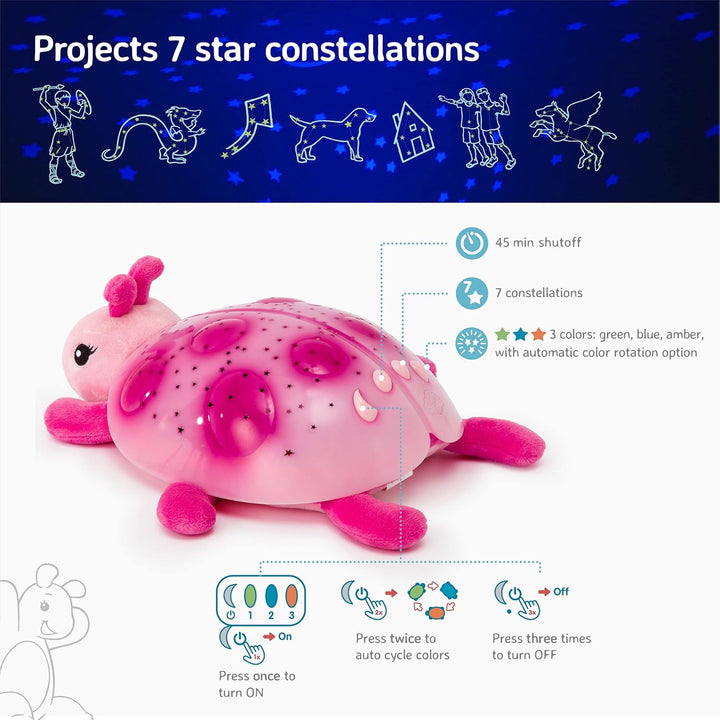 Cloud b Beruhigendes Nachtlicht Sternenprojektor | Sternenhimmel Projektor Kinder mit 3 Farben & 8 S
