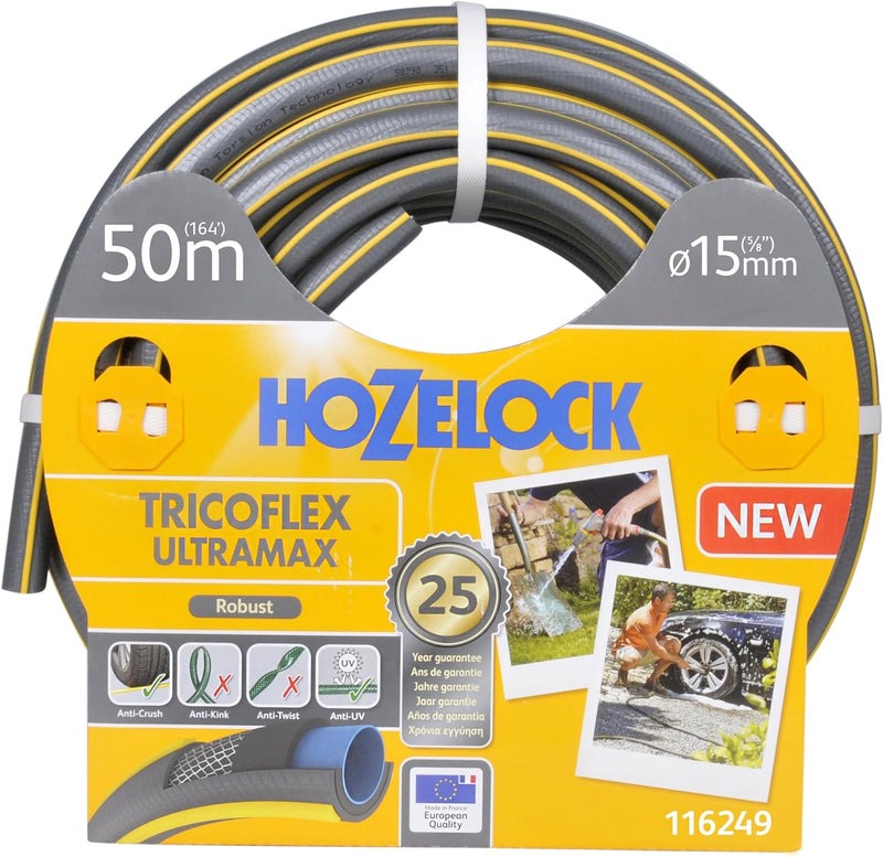 Hozelock 116249 50 m Tricoflex Ultramax Schlauch (15 mm Durchm.) 15mm diameter, 50 meter, 15mm diame