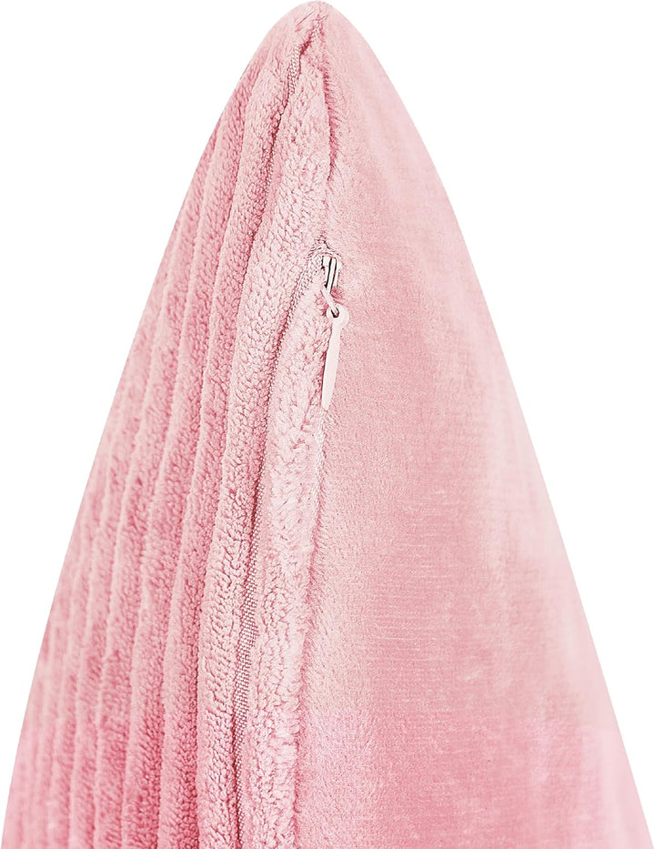 Set aus 2 dekorative Kissen aus Cord 43 × 43 cm Rosa Millet