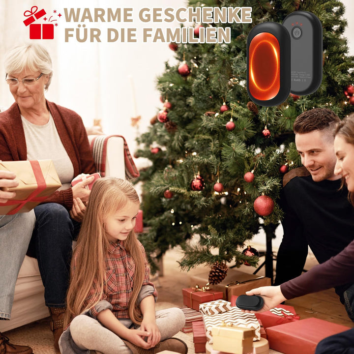 HOAMZ Handwärmer Elektrisch 2er Set mit Magnet, Sicher & Zuverlässig, 3 Stufen Heizung bis zu 131℉/5