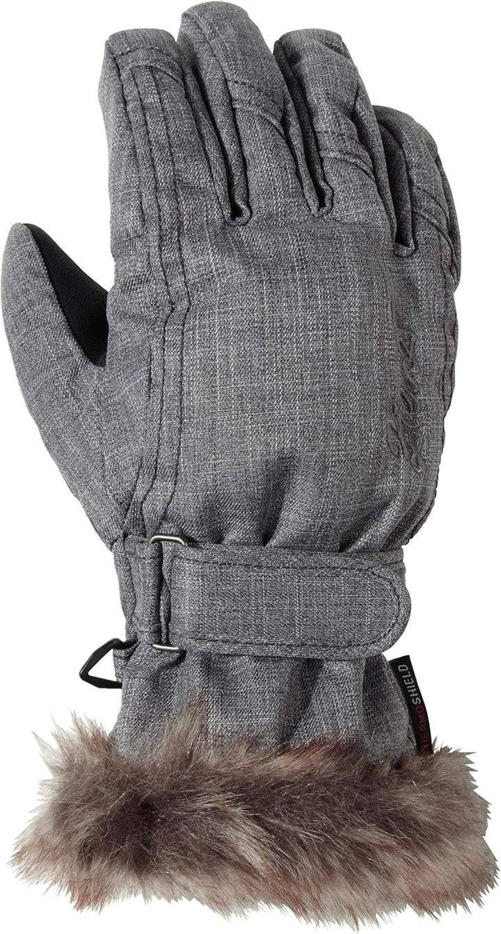 Ziener Mädchen LIM GIRLS glove junior Ski-Handschuhe / Wintersport |warm, atmungsaktiv 5 grey melang