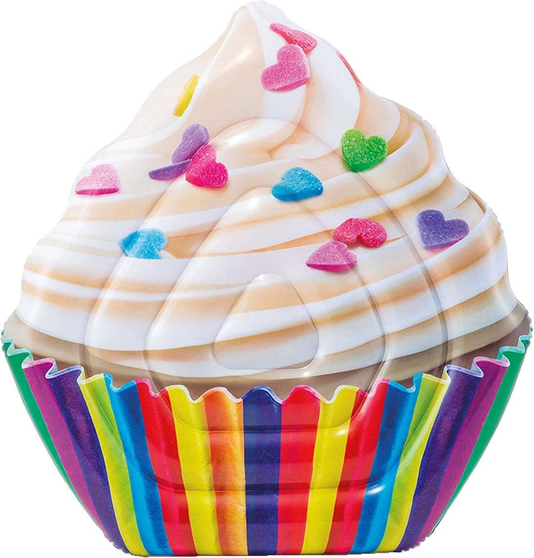 Intex 58770 Matratze mit Druck Realistische Cupcake, 142 x 135 cm