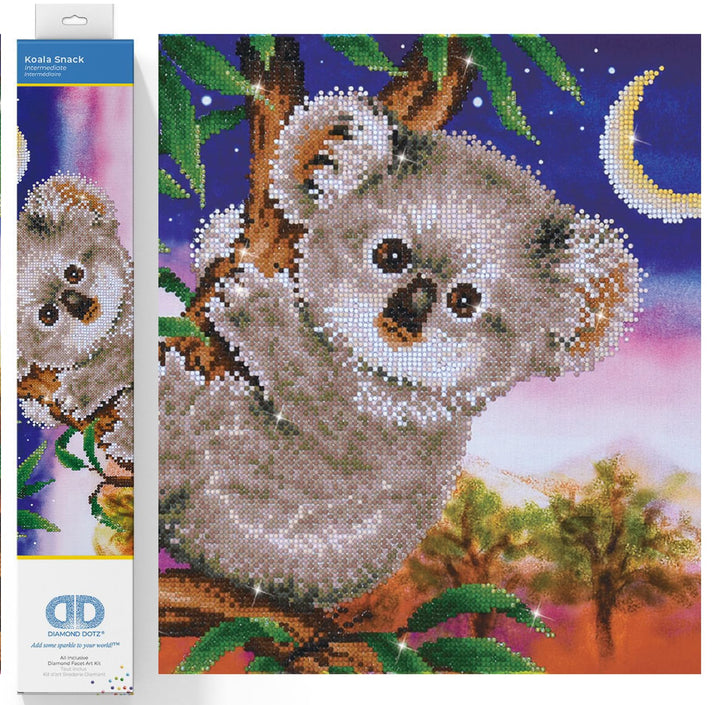 DIAMOND DOTZ DD7.012 - Original 5D Diamond Painting Set Koala Snack, Kreativset mit 11.796 Diamant M