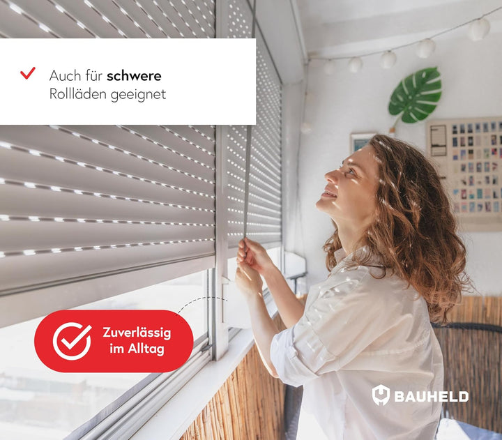 BAUHELD® 50m Rolladengurt 14mm 18mm 20mm 23mm [Made in Germany] Für Rolläden an Türen & Fenster geei