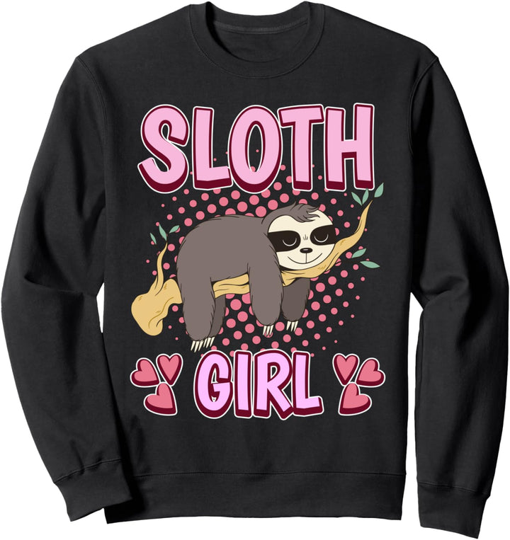 Damen Sloth Girl Mädchen Faultier Sweatshirt
