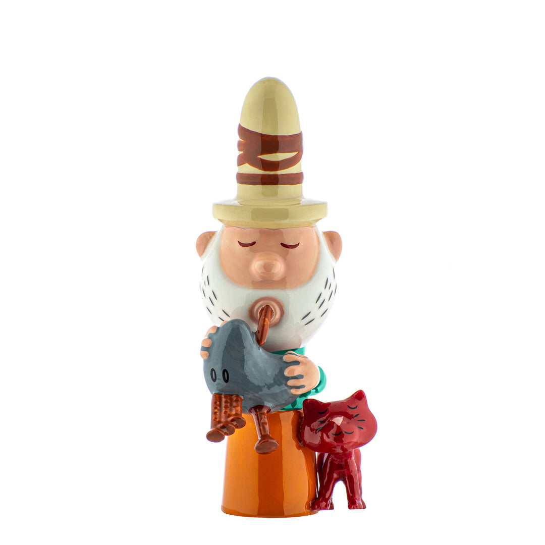 Alessi Figur aus Porzellan. Handdekoriert, Mehrfarbig
