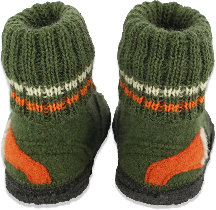 Beck Jungen Fuchs Hausschuh 23 EU Grün, 23 EU Grün