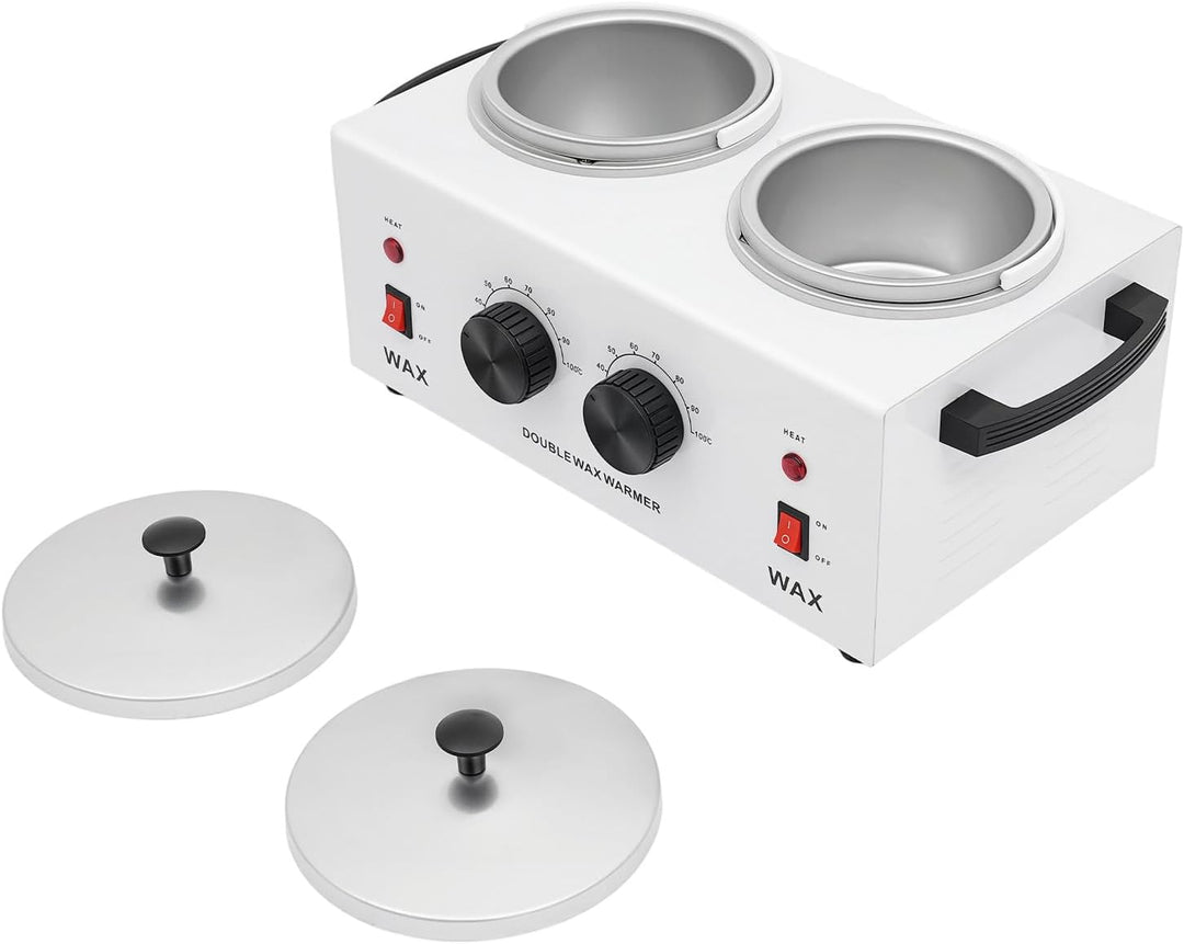Doppelter Wachswärmer 200W, zur Haarentfernung, Wax Warmer Heater, Wachs Heizungs Maschine mit 2 Töp