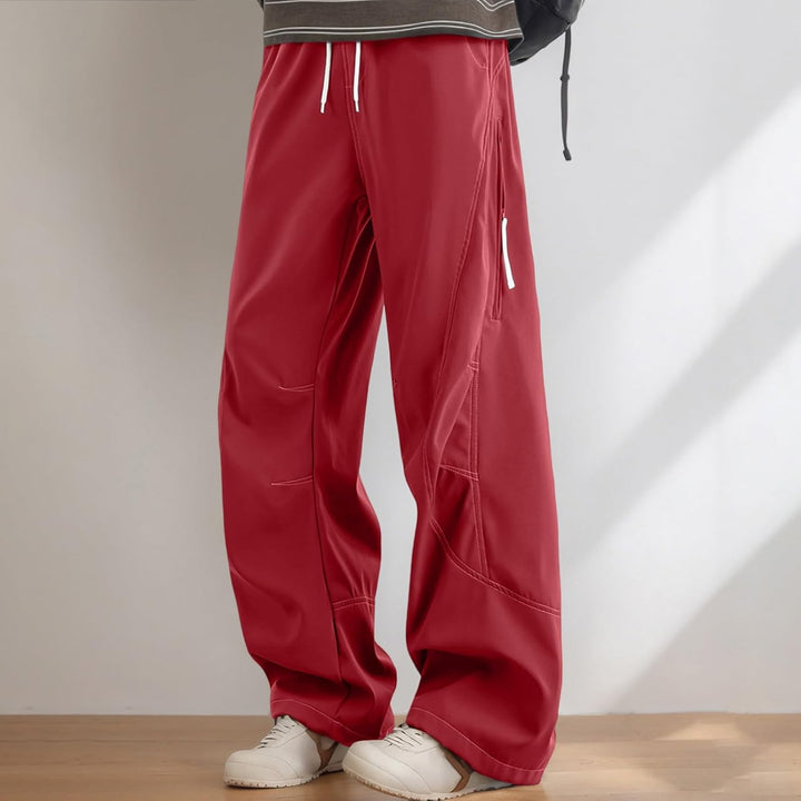 Regenhose Herren wasserdichte Fahrradhose Leichte Winddichte Outdoorhose Elastisch Taille Wanderhose