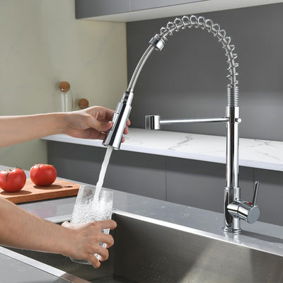 Baollansa Wasserhahn küche hochdruck armatur, kitchen faucet edelstahl mit hohen bogen und herunterz