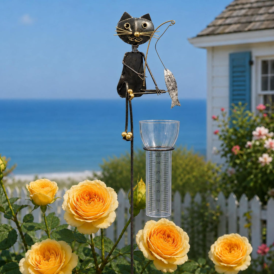 Pommerntraum ® | Regenmesser Niederschlagsmesser Pluviometer Gartendeko Gartenstecker Gartenfigur Ka