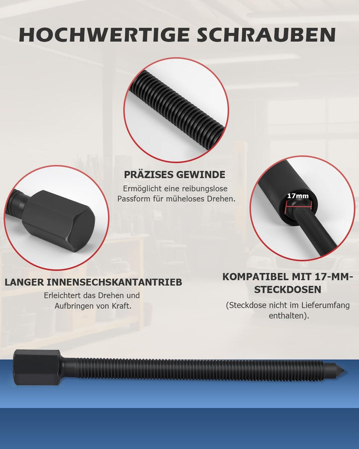 DAYUAN 14 TLG Lagerabzieher Set Polradabzieher Trennmesser Satz Lager Abzieher inkl. Koffer Rot, Rot