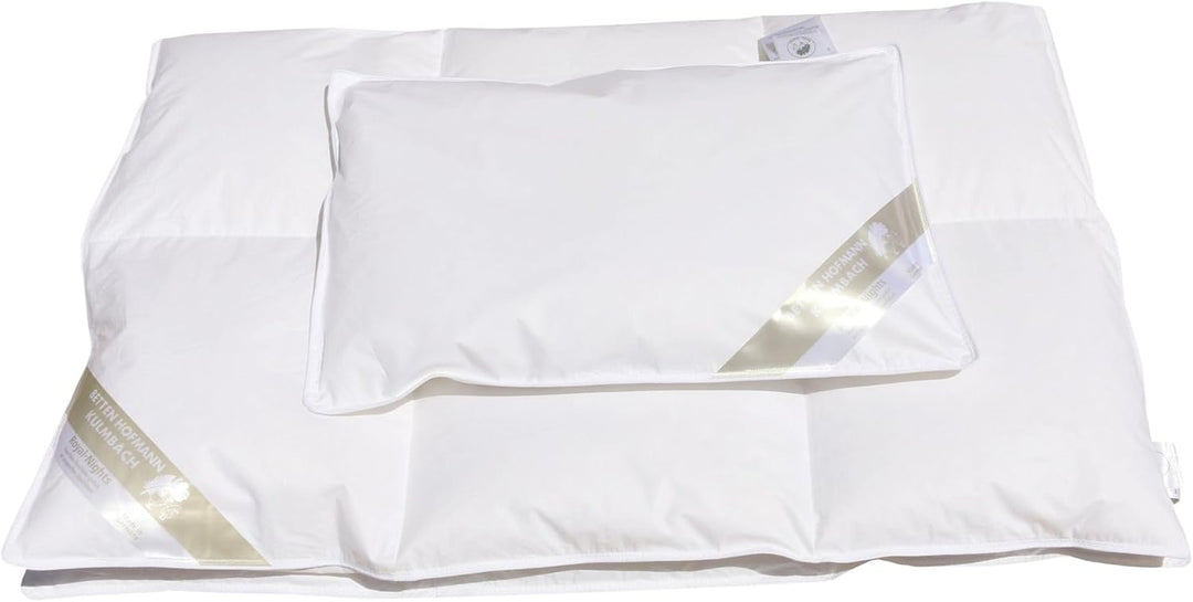 Betten Hofmann Luxus Baby Kinder Daunenbett Daunendecke Ganzjahresdecke Set 100x135 cm mit Kopfkisse