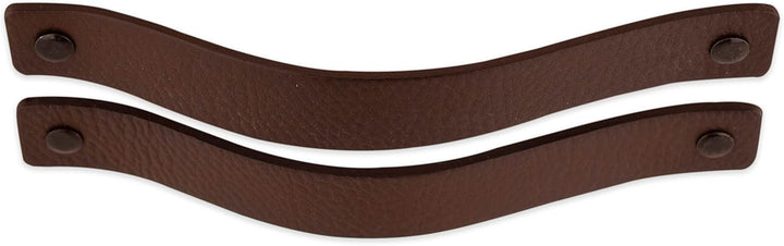 Brute Strength - Ledergriffe für Möbel - Braun - 6 Stück - 20 x 2,5 cm - Schrankgriff, Türgriff für