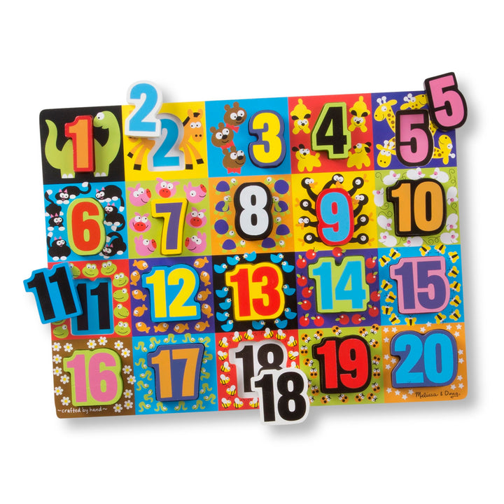 Melissa & Doug Jumbo Numbers Chunky Puzzle, Puzzles, 3+, Gift for Boy or Girl