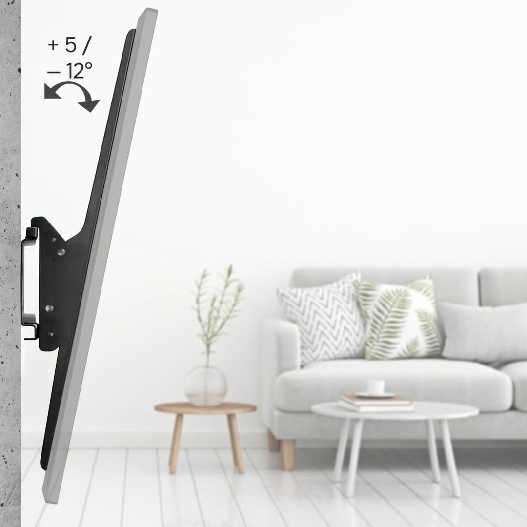 Hama TV Wandhalterung neigbar, Slim (TV Wandhalterung 37-120 Zoll, VESA 50x50 bis VESA 1100x600, bis